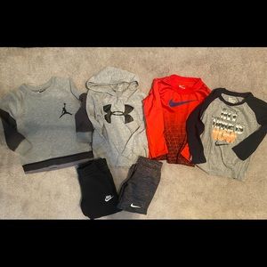 Boys Size 4 Nike/Under Armour/Jordan set
